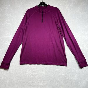 FABLETICS Pullover Mens XL Purple Training Day 1/4 Zip Pullover Top Long Sleeve